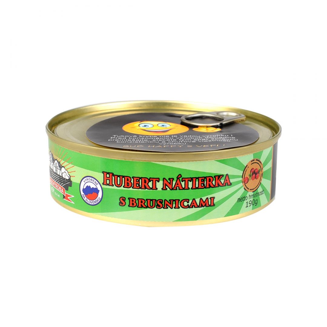 Hubert nátierka s brusnicami 190g